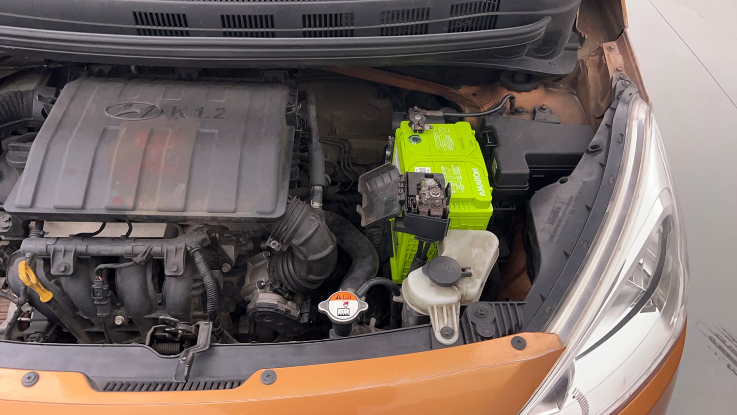 Used 2015 Hyundai Grand i10 Sportz 1.2 Kappa VTVT Petrol Manual engine ENGINE LEFT SIDE VIEW