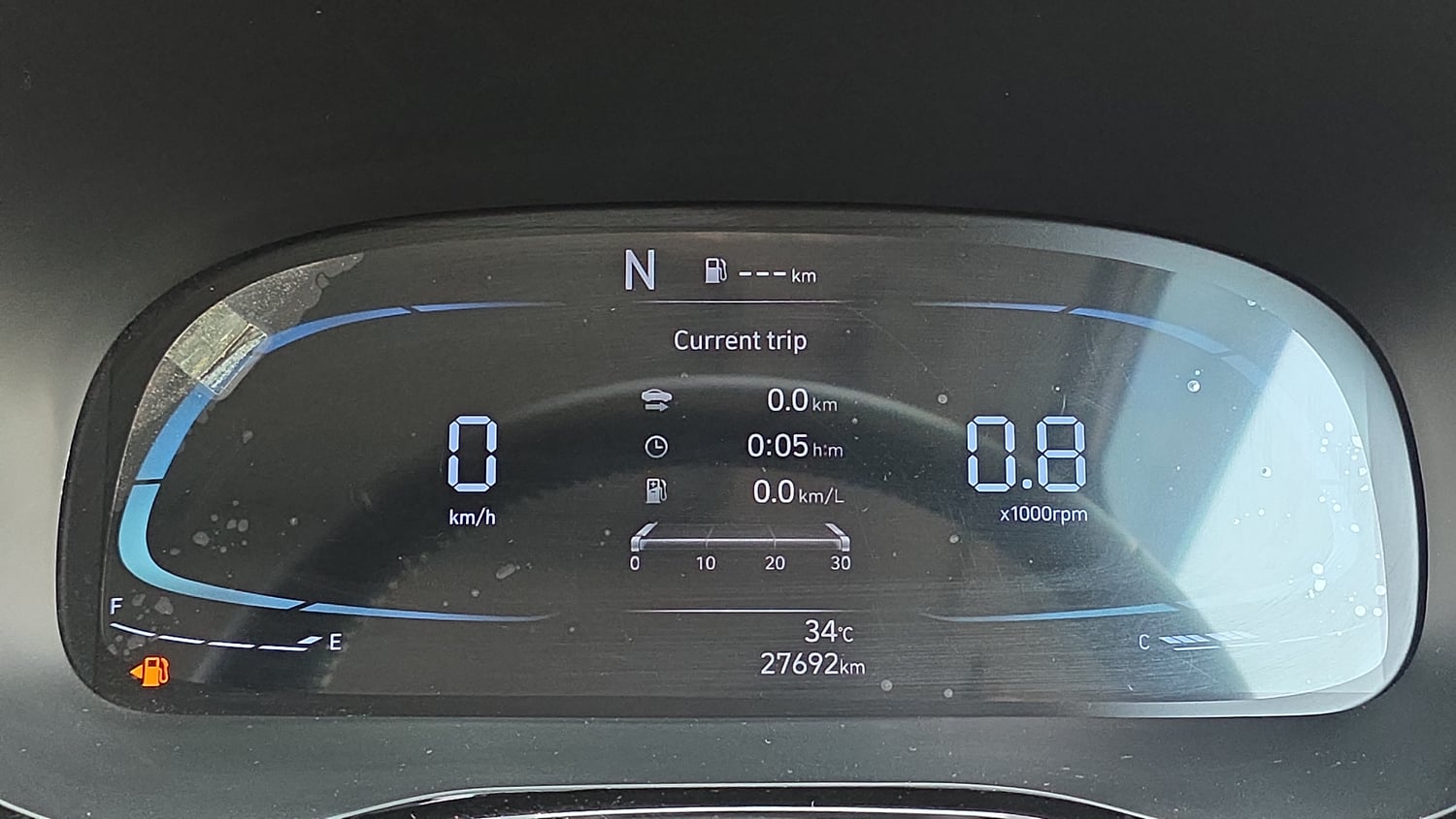 Used 2023 Hyundai Exter SX (O) Connect 1.2 AMT Petrol Automatic interior CLUSTERMETER VIEW