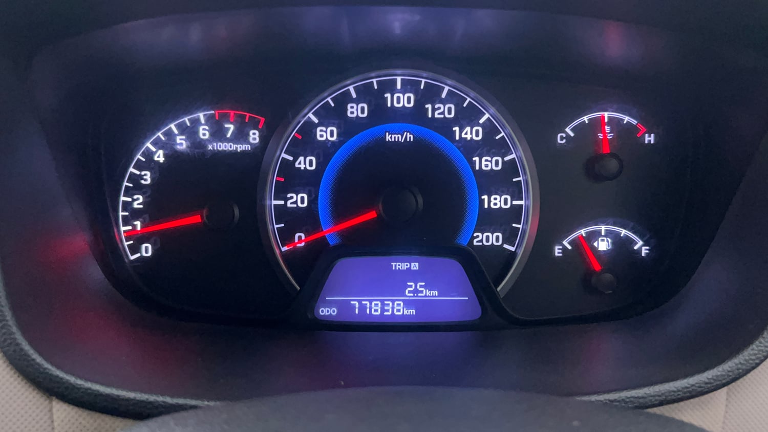 Used 2015 Hyundai Grand i10 Sportz 1.2 Kappa VTVT Petrol Manual interior CLUSTERMETER VIEW