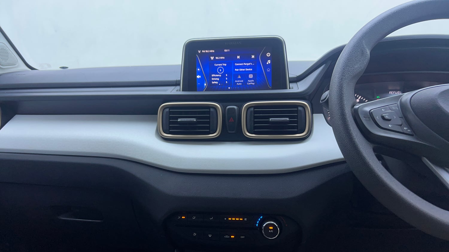 Used 2021 Tata Punch Accomplished Dazzle Pack MT Petrol Manual interior MUSIC SYSTEM & AC CONTROL VIEW