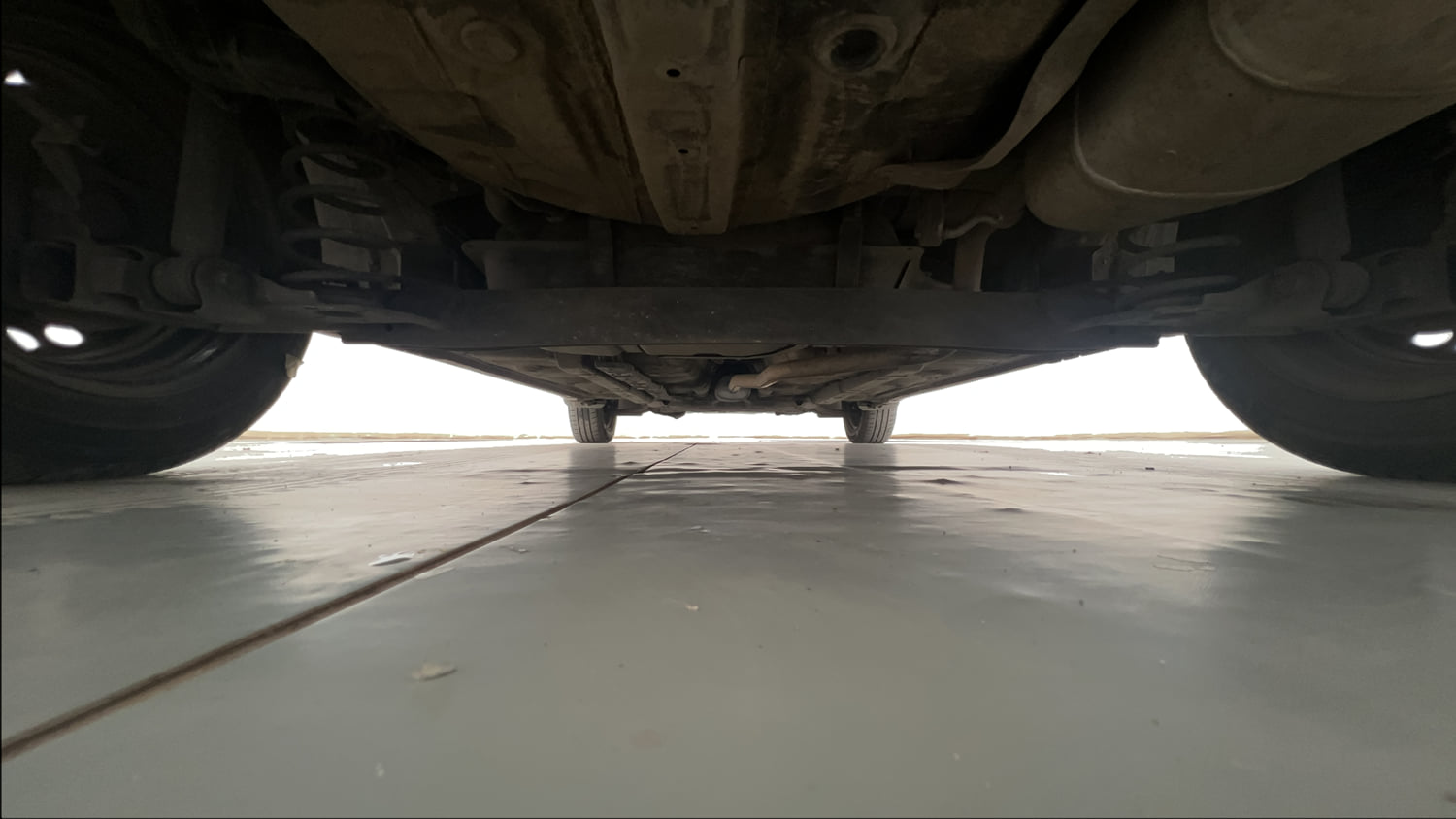 Used 2015 Hyundai Grand i10 Sportz 1.2 Kappa VTVT Petrol Manual extra REAR UNDERBODY VIEW (TAKEN FROM REAR)