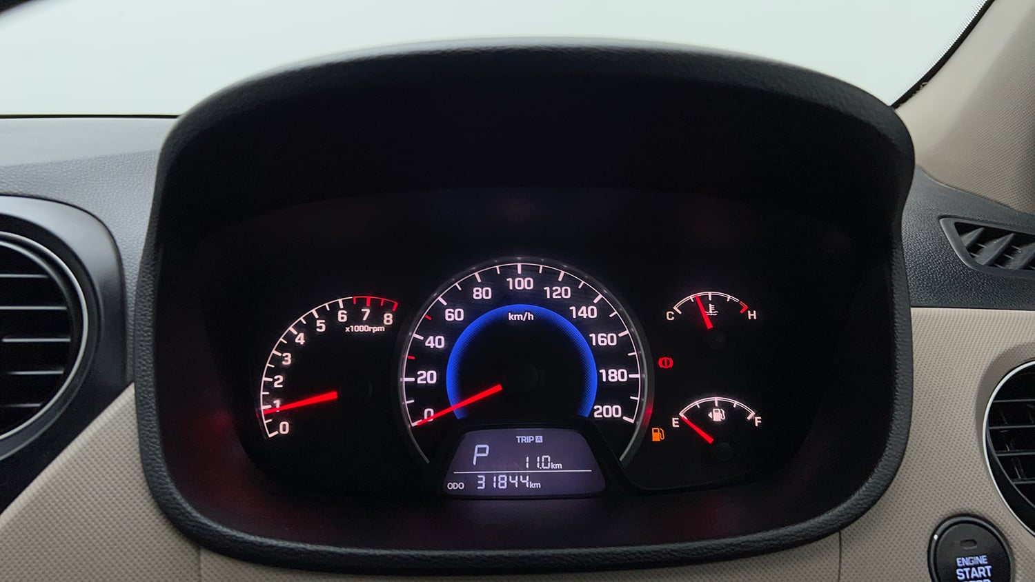 Used 2014 Hyundai Grand i10 Sportz AT 1.2 Kappa VTVT Petrol Automatic interior CLUSTERMETER VIEW