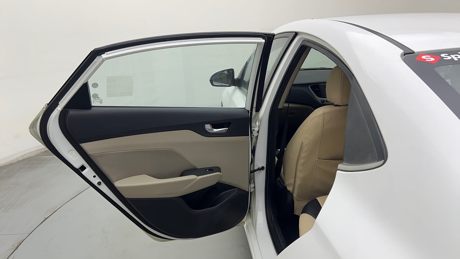 Used 2019 Hyundai Verna EX 1.4 VTVT Petrol Manual interior LEFT REAR DOOR OPEN VIEW