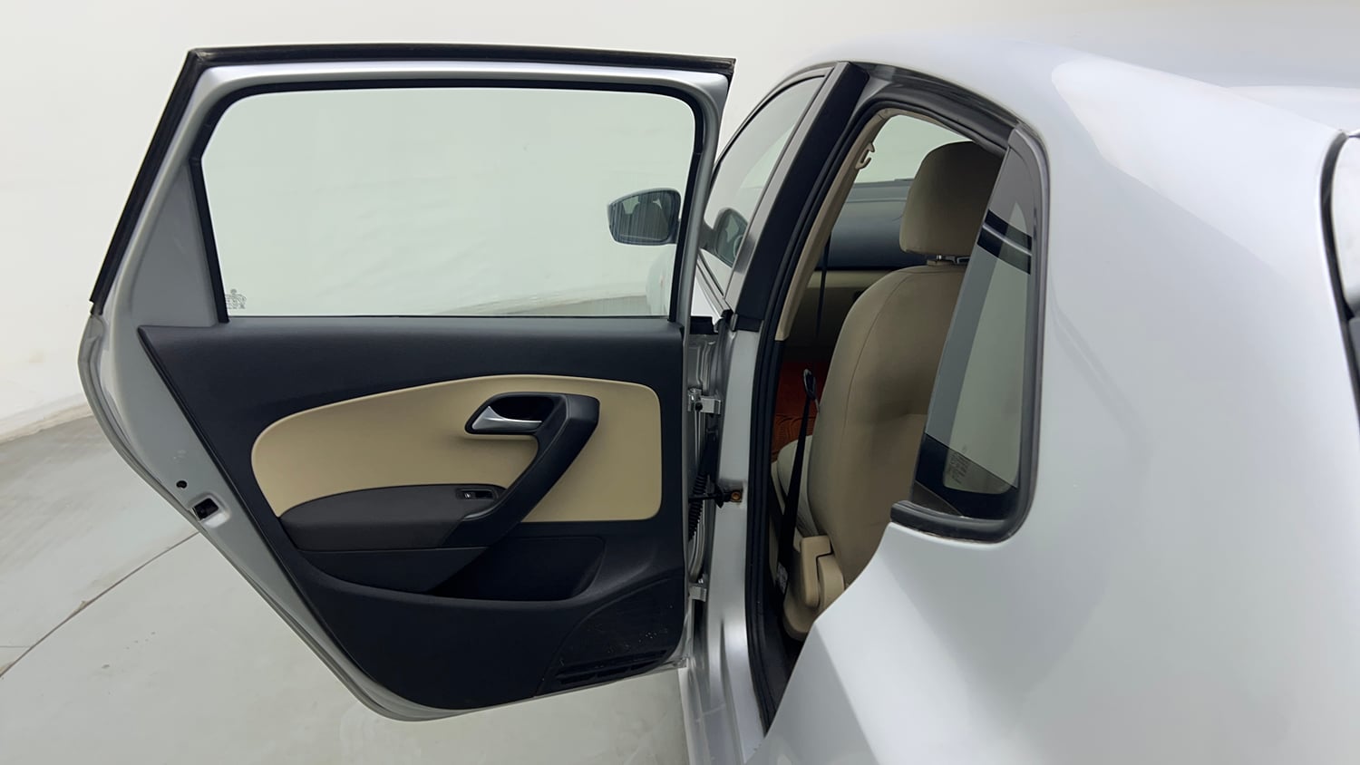 Used 2014 Volkswagen Polo Highline1.2L (P) Petrol Manual interior LEFT REAR DOOR OPEN VIEW