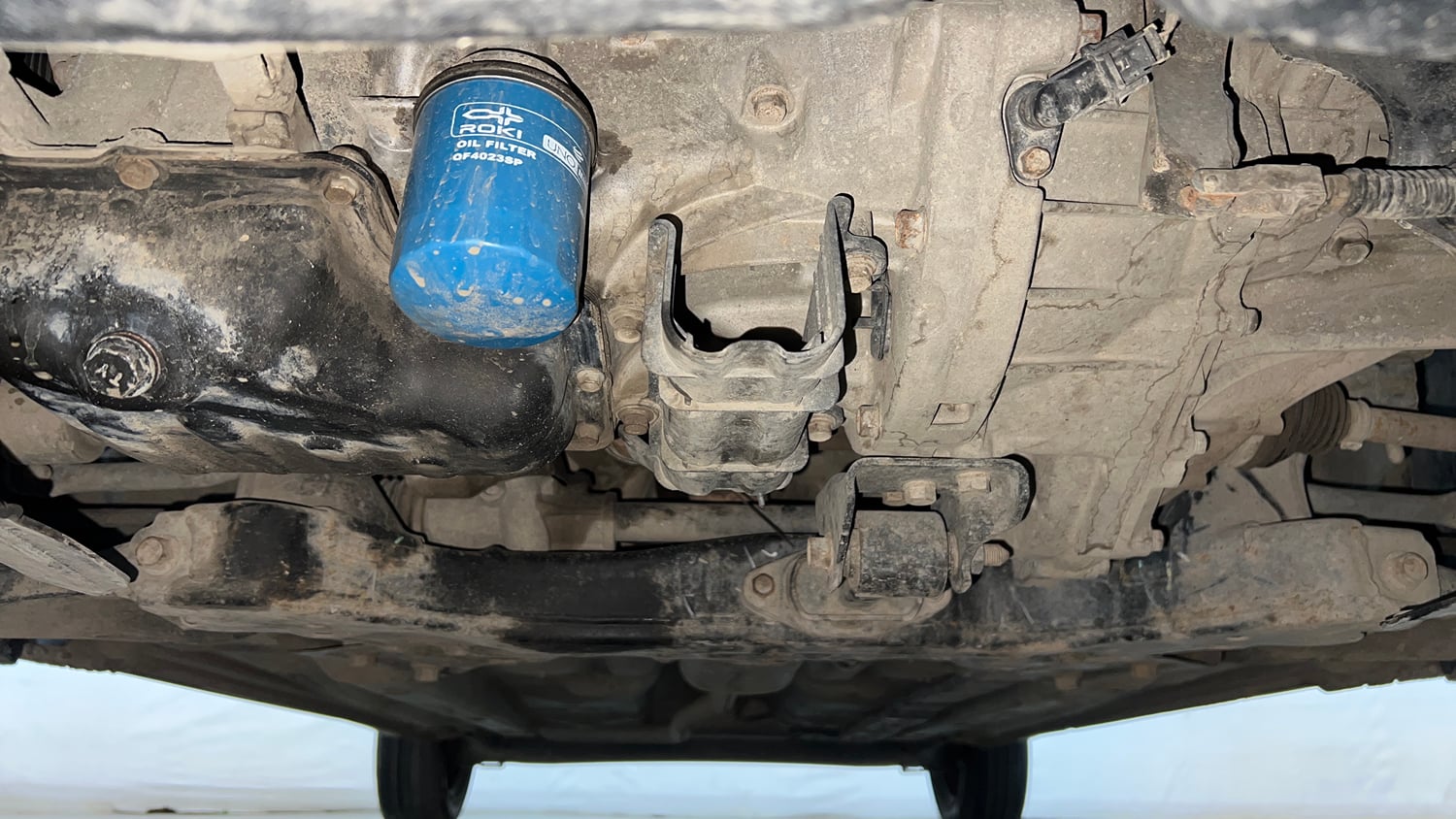 Used 2016 Hyundai Grand i10 Sportz 1.2 Kappa VTVT Petrol Manual extra FRONT LEFT UNDERBODY VIEW