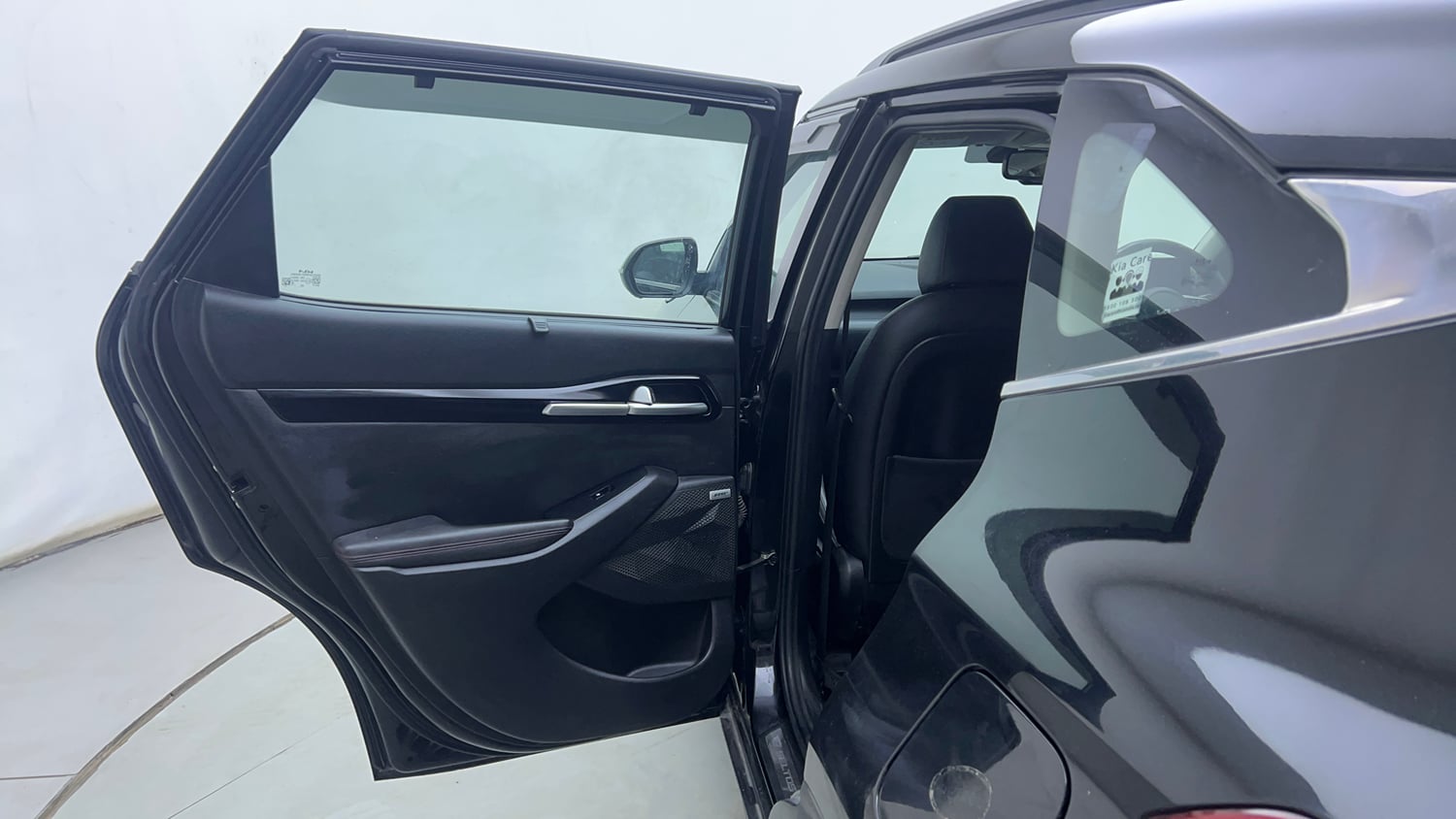 Used 2021 Kia Seltos GTX Plus 1.4 Petrol Manual interior LEFT REAR DOOR OPEN VIEW