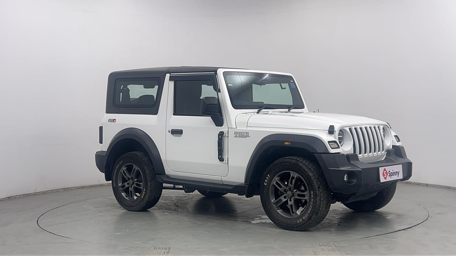 Used 2024 Mahindra Thar LX Hard Top Petrol AT RWD Petrol Automatic exterior RIGHT FRONT CORNER VIEW