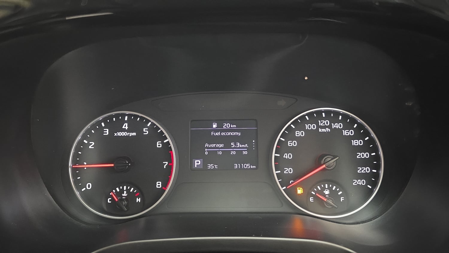 Used 2020 Kia Seltos HTX IVT 1.5 Petrol Automatic interior CLUSTERMETER VIEW