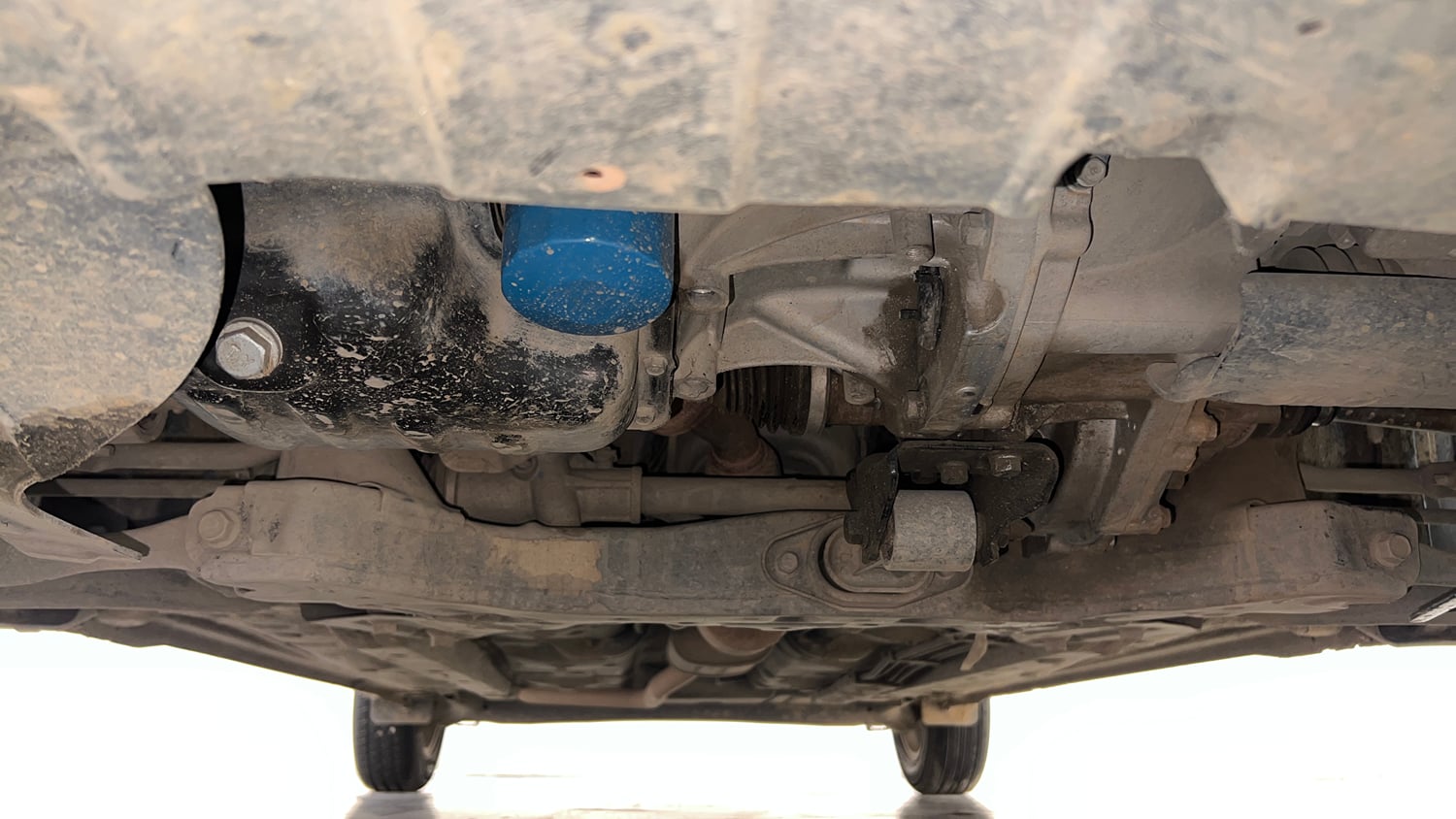 Used 2021 Hyundai Grand i10 Nios Sportz AMT 1.2 Kappa VTVT Petrol Automatic extra FRONT LEFT UNDERBODY VIEW