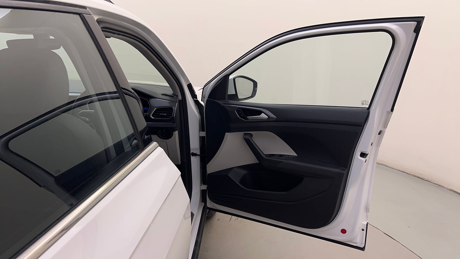 Used 2022 Volkswagen Taigun Topline 1.0 TSI AT Petrol Automatic interior RIGHT FRONT DOOR OPEN VIEW