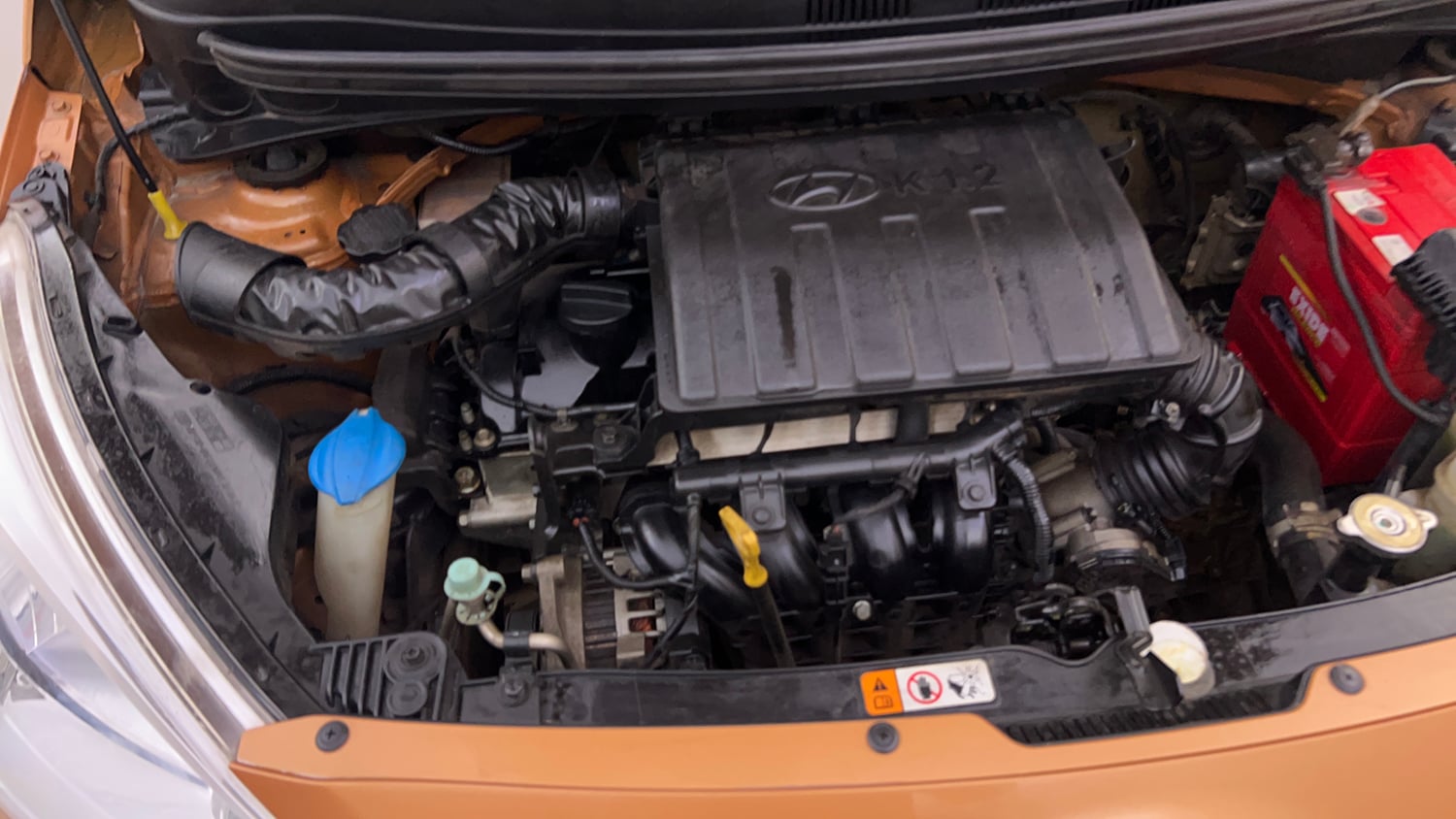 Used 2017 Hyundai Grand i10 Sportz (O) 1.2 Kappa VTVT Petrol Manual engine ENGINE RIGHT SIDE VIEW