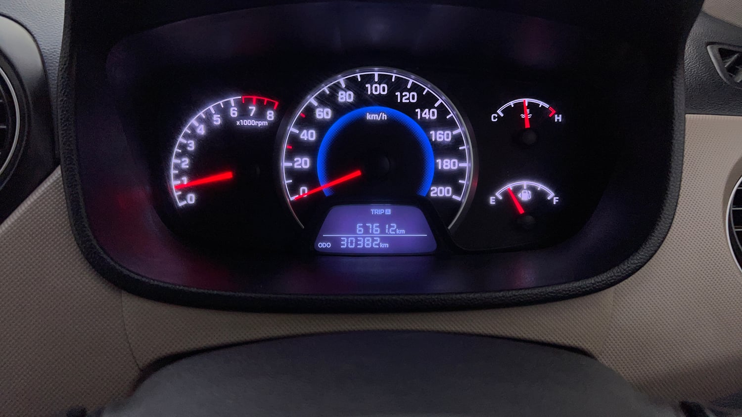 Used 2017 Hyundai Grand i10 Sportz (O) 1.2 Kappa VTVT Petrol Manual interior CLUSTERMETER VIEW