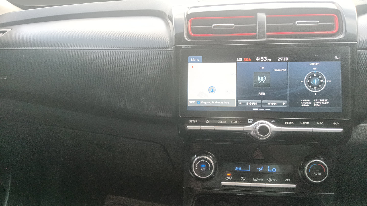 Used 2022 Hyundai Creta SX (O) 1.5 Diesel Automatic knight Diesel Automatic interior MUSIC SYSTEM & AC CONTROL VIEW