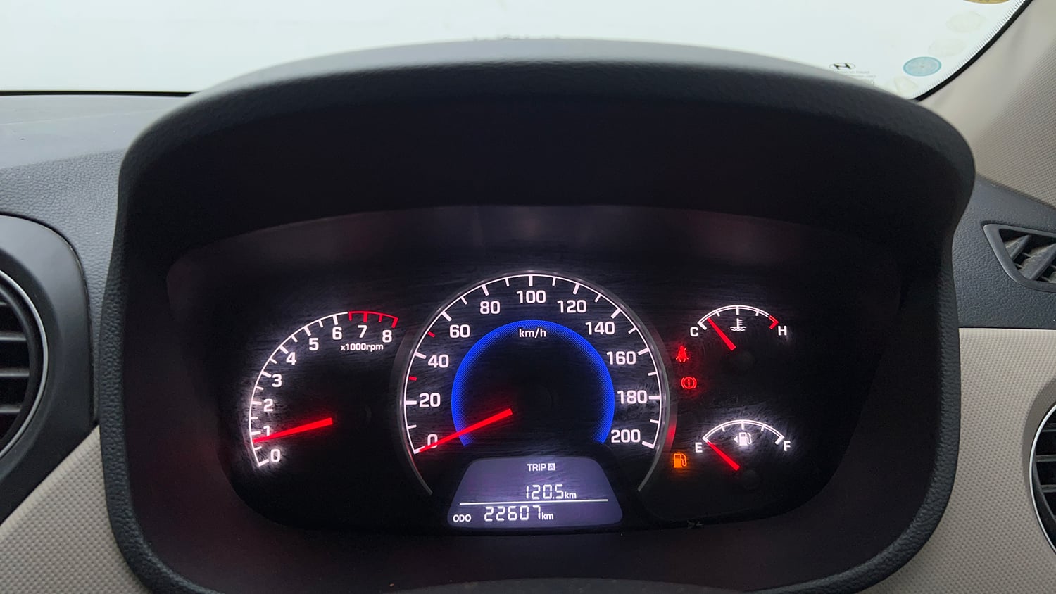 Used 2018 Hyundai Grand i10 Sportz 1.2 Kappa VTVT Petrol Manual interior CLUSTERMETER VIEW