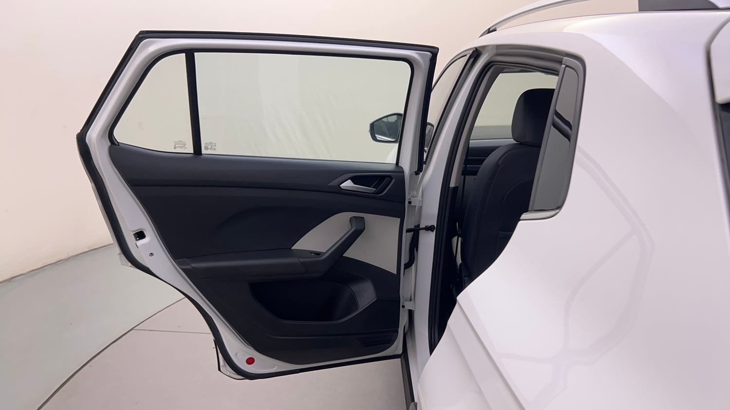 Used 2022 Volkswagen Taigun Topline 1.0 TSI AT Petrol Automatic interior LEFT REAR DOOR OPEN VIEW