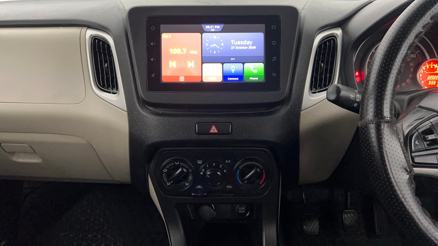 Used 2021 Maruti Suzuki Wagon R ZXi 1.2 Petrol Manual interior MUSIC SYSTEM & AC CONTROL VIEW