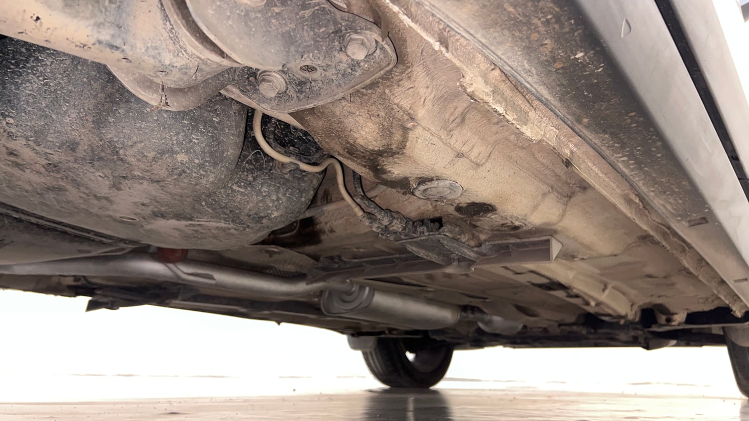 Used 2022 Volkswagen Taigun Topline 1.0 TSI AT Petrol Automatic extra REAR RIGHT UNDERBODY VIEW