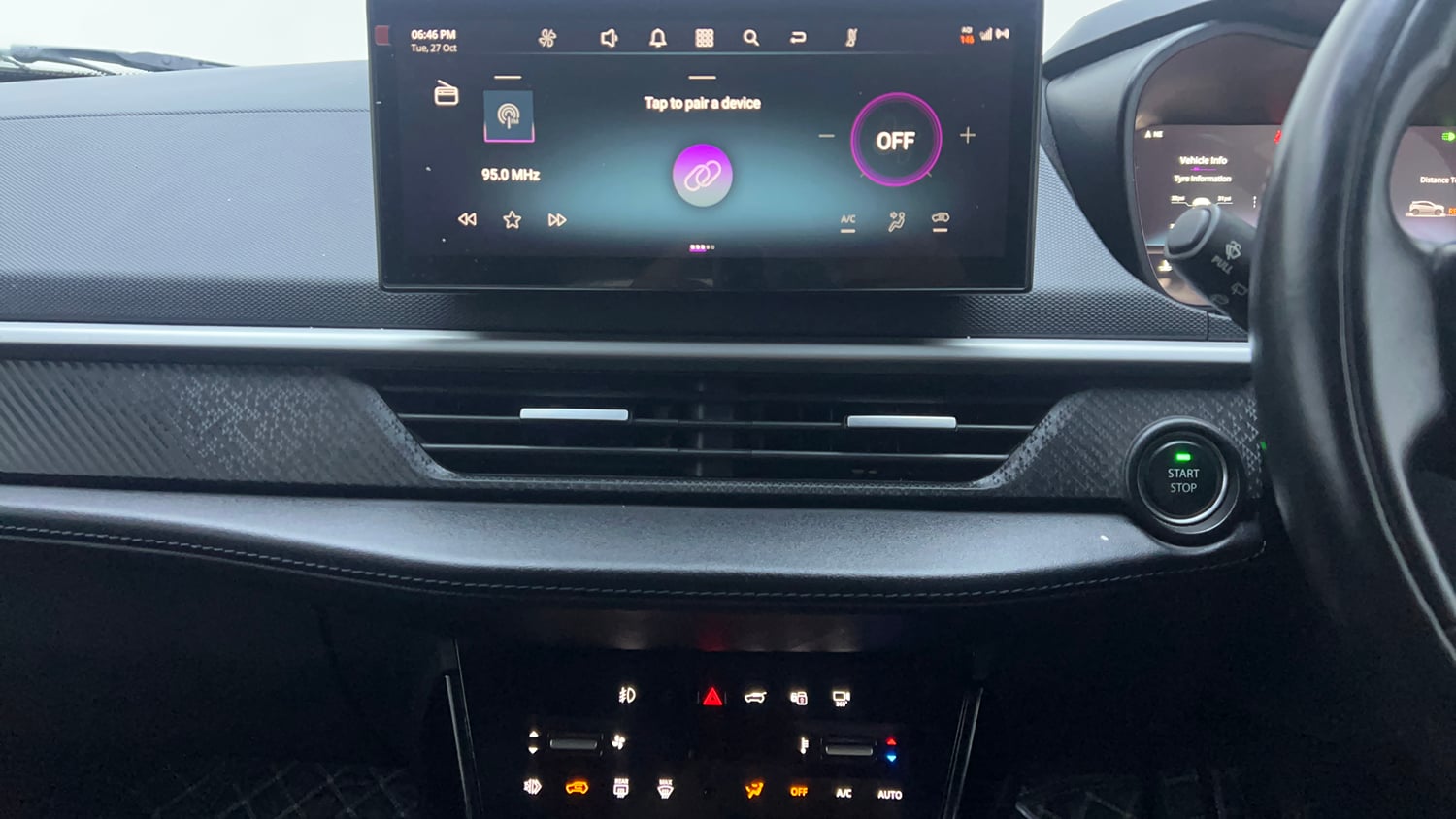 Used 2024 Tata Nexon Fearless Plus (S) 1.5 Diesel 6MT Dark Edition Diesel Manual interior MUSIC SYSTEM & AC CONTROL VIEW