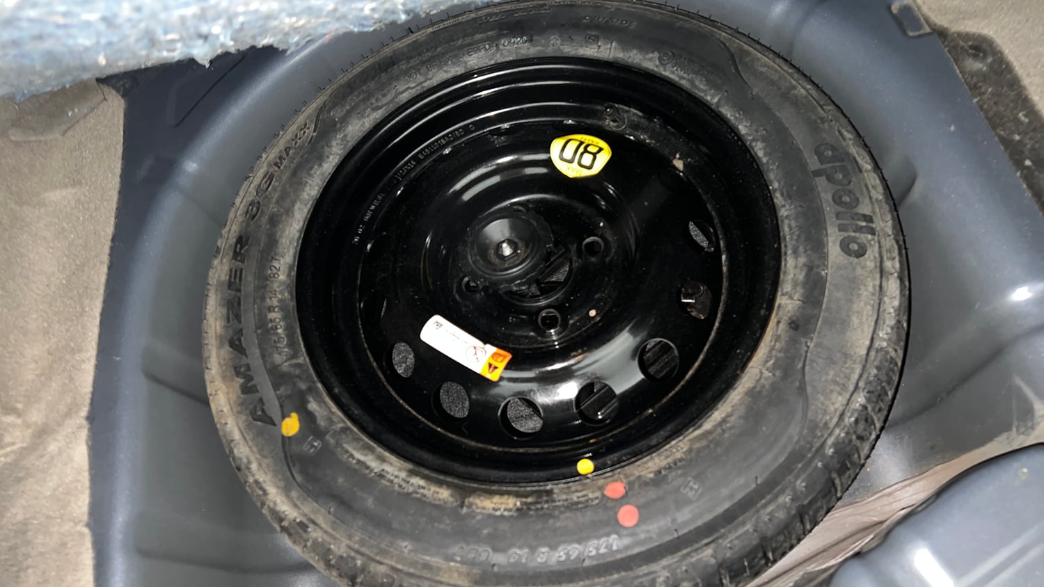 Used 2020 Ford Figo Aspire Titanium Plus 1.5 TDCi Diesel Manual tyres SPARE TYRE VIEW