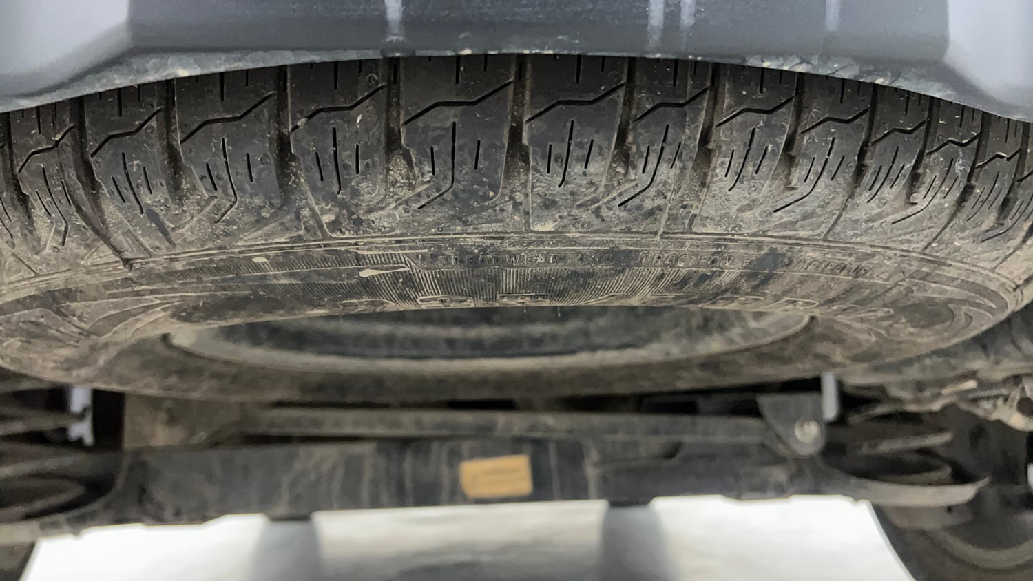 Used 2023 Tata Harrier XZA Plus Dual Tone Diesel Automatic tyres SPARE TYRE VIEW