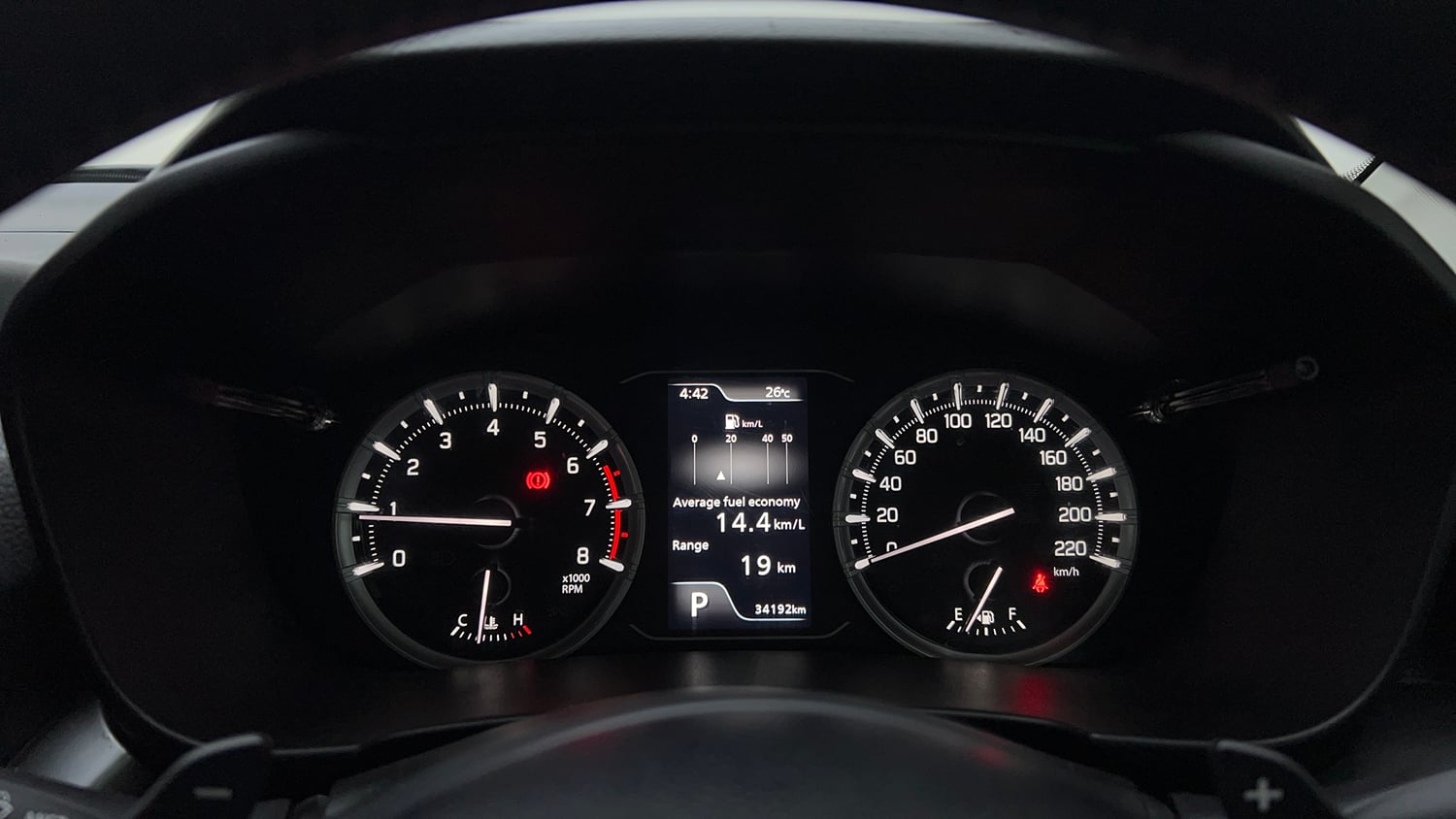 Used 2023 Toyota Urban Cruiser Hyryder V AT NeoDrive Petrol Automatic interior CLUSTERMETER VIEW