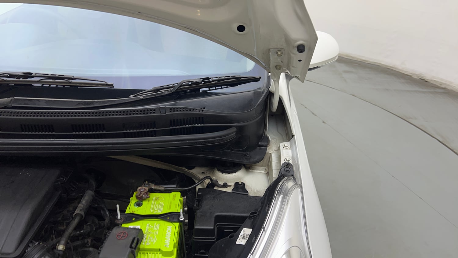 Used 2016 Hyundai Grand i10 Sportz 1.2 Kappa VTVT Petrol Manual engine ENGINE LEFT SIDE HINGE & APRON VIEW