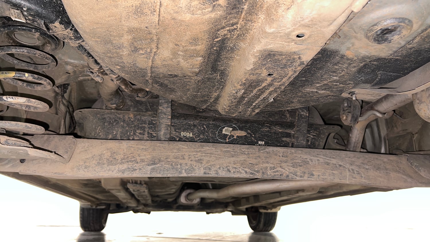 Used 2019 Hyundai Grand i10 Sportz 1.2 Kappa VTVT Petrol Manual extra REAR UNDERBODY VIEW (TAKEN FROM REAR)