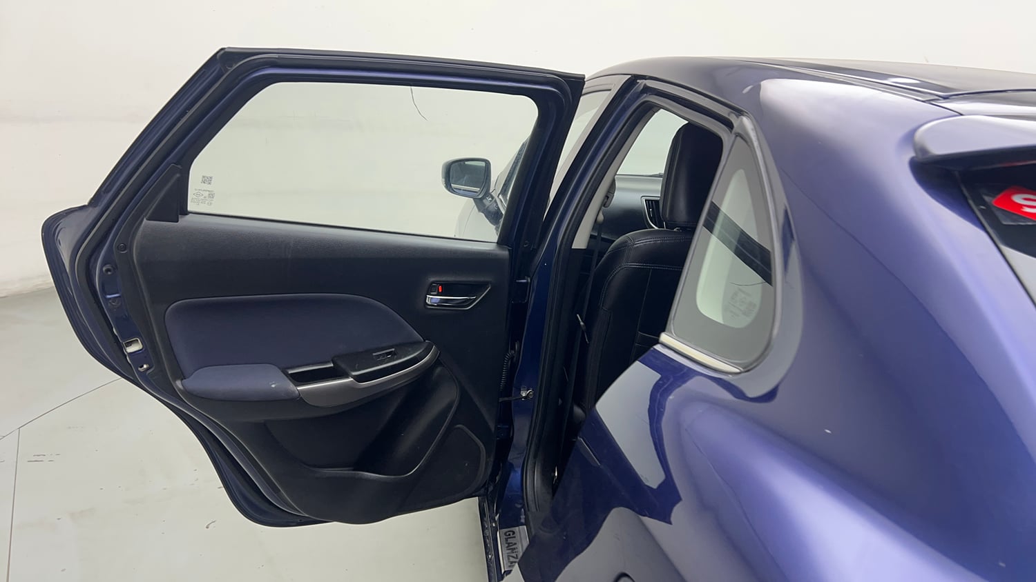 Used 2019 Toyota Glanza G Petrol Manual interior LEFT REAR DOOR OPEN VIEW