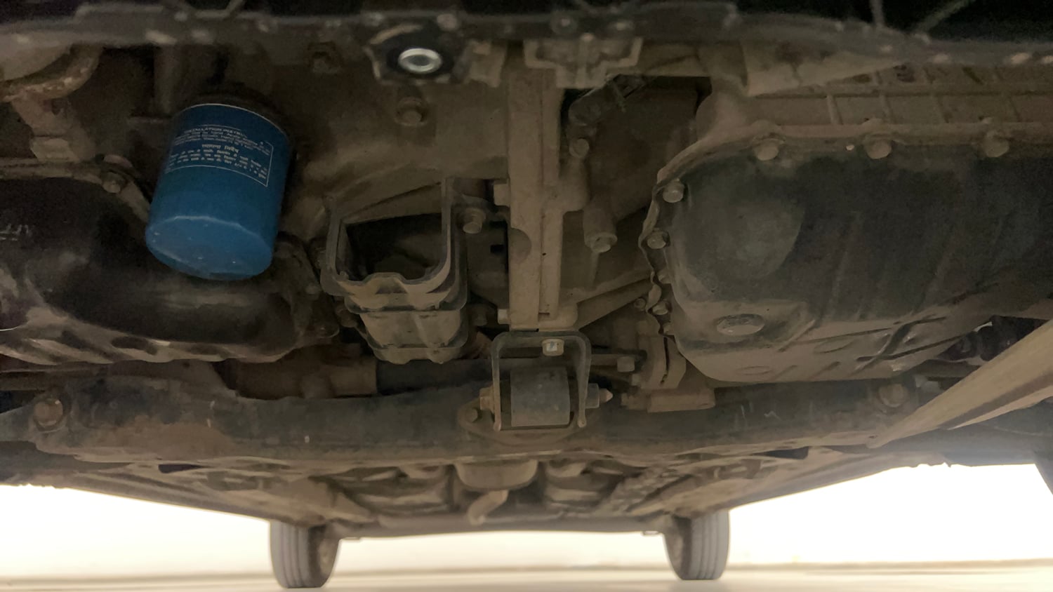 Used 2015 Hyundai Grand i10 Asta AT 1.2 Kappa VTVT Petrol Automatic extra FRONT LEFT UNDERBODY VIEW