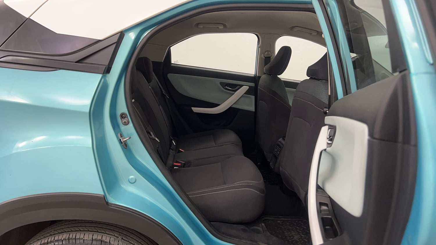 Used 2024 Tata Nexon Creative 1.2 Revotron Petrol 6AMT DT Petrol Automatic interior RIGHT SIDE REAR DOOR CABIN VIEW