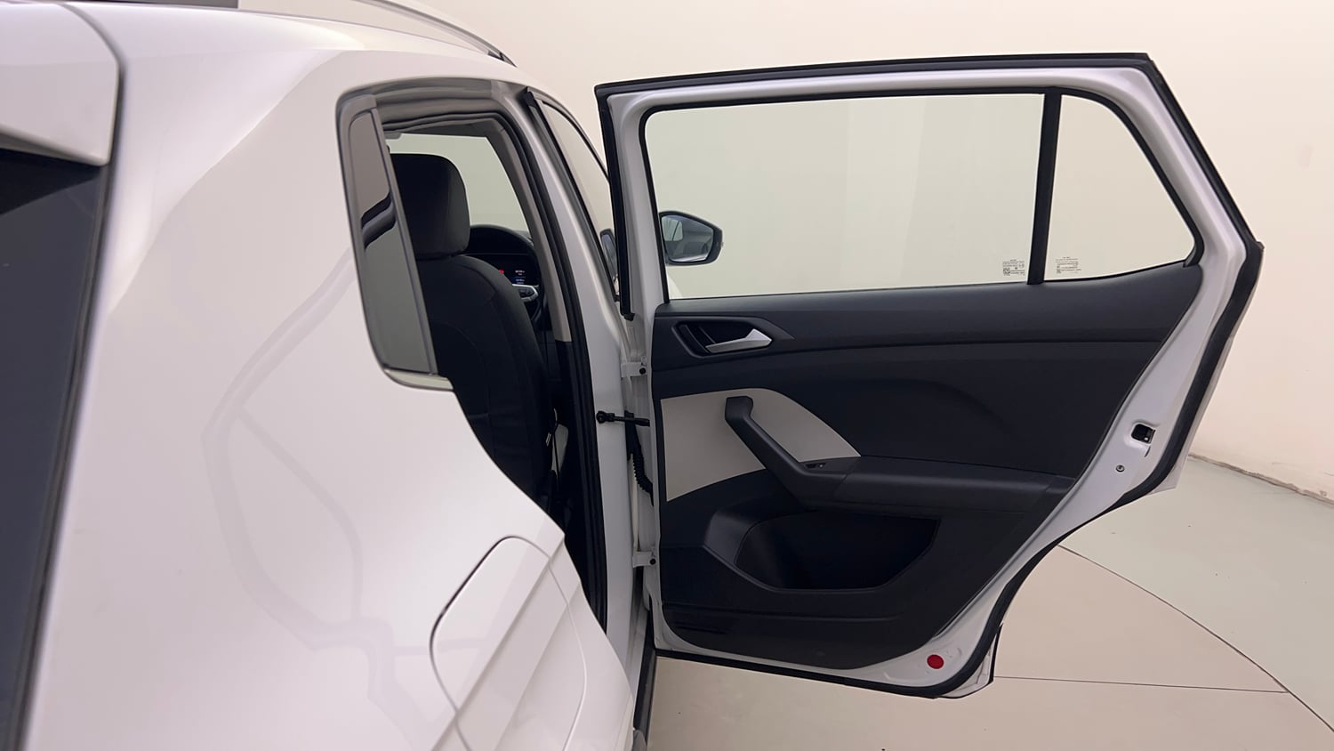 Used 2022 Volkswagen Taigun Topline 1.0 TSI AT Petrol Automatic interior RIGHT REAR DOOR OPEN VIEW