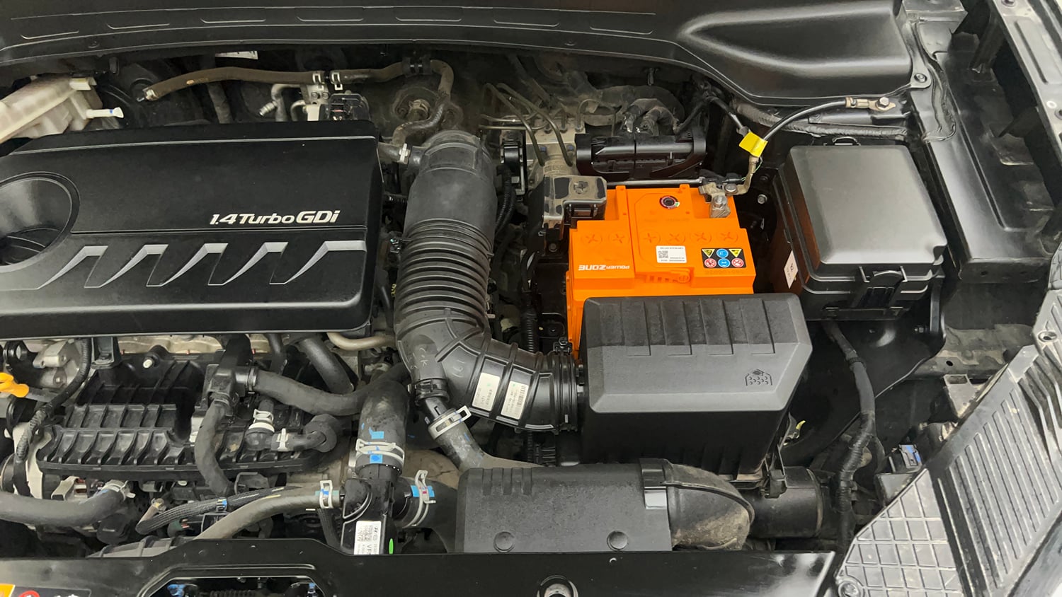 Used 2020 Hyundai Creta SX (O) 1.4 Turbo 7 DCT Petrol Automatic engine ENGINE LEFT SIDE VIEW