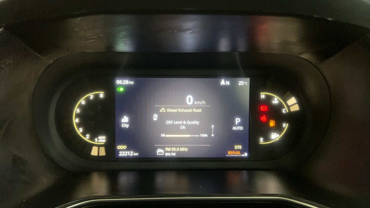 Used 2023 Tata Harrier XZA Plus Dual Tone Diesel Automatic interior CLUSTERMETER VIEW