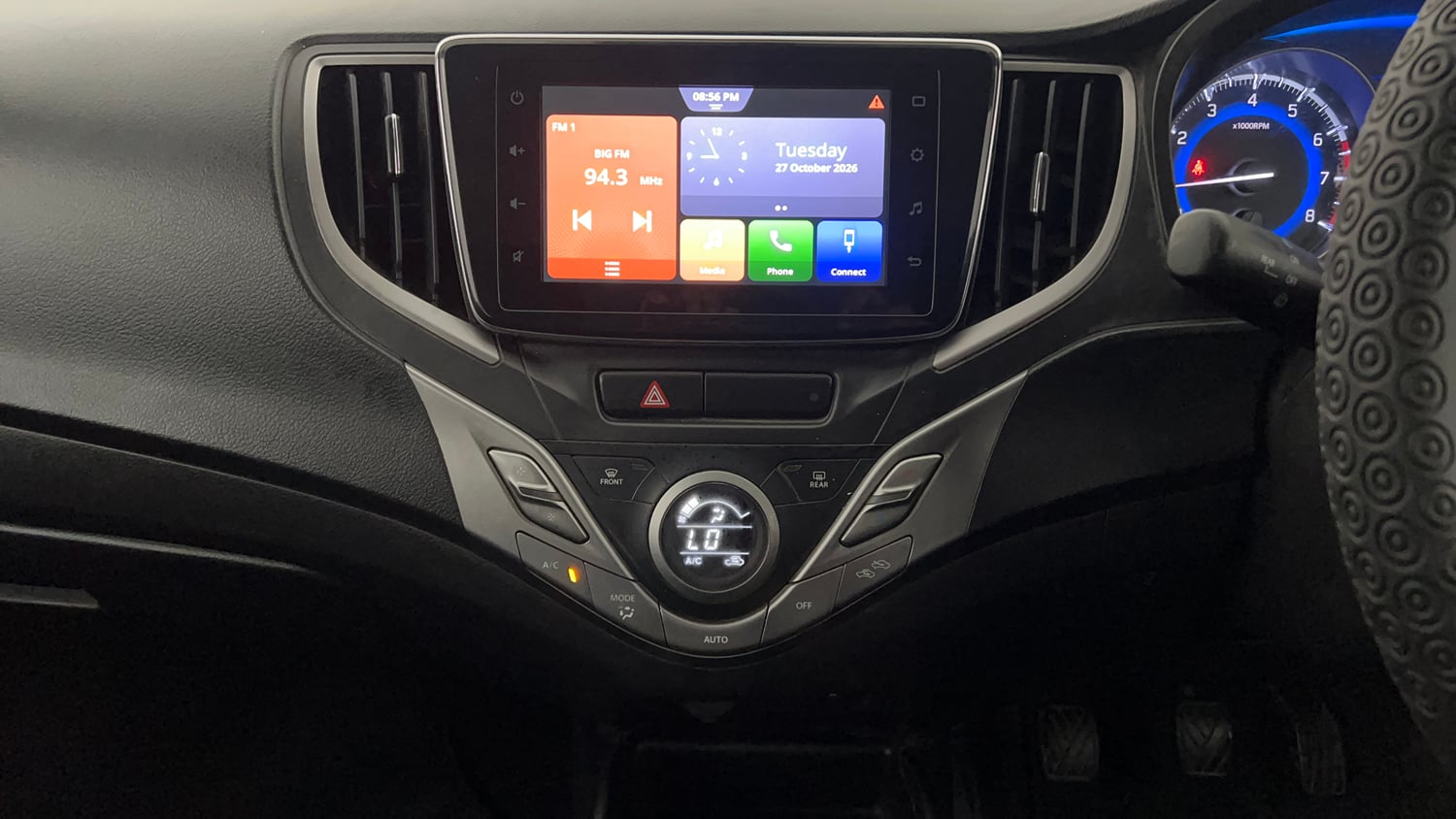 Used 2020 Maruti Suzuki Baleno Zeta Petrol Manual interior MUSIC SYSTEM & AC CONTROL VIEW