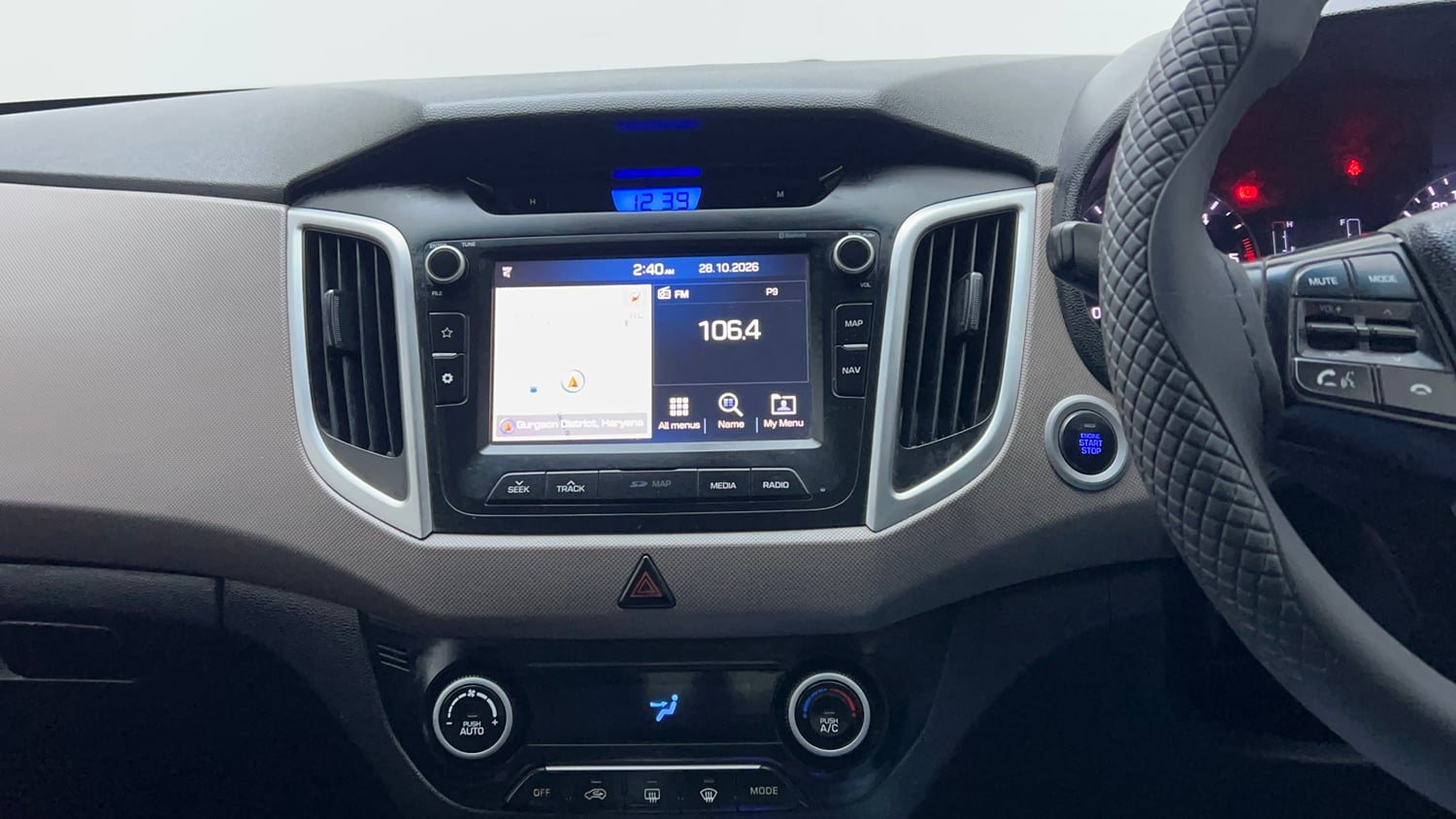 Used 2020 Hyundai Creta SX 1.6 AT CRDi Diesel Automatic interior MUSIC SYSTEM & AC CONTROL VIEW