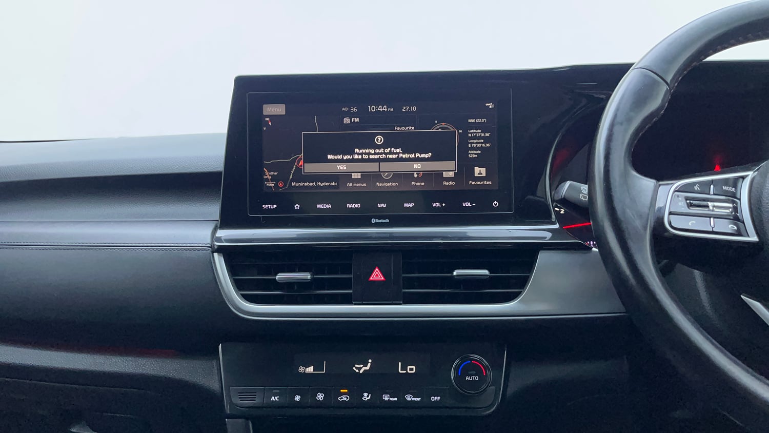 Used 2019 kia Seltos GTX DCT 1.4 Petrol Automatic interior MUSIC SYSTEM & AC CONTROL VIEW