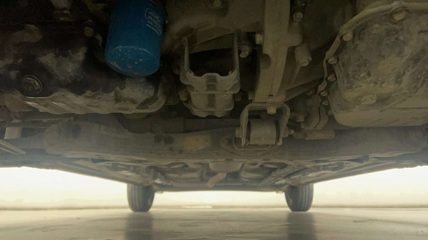 Used 2017 Hyundai Grand i10 Magna AT 1.2 Kappa VTVT Petrol Automatic extra FRONT LEFT UNDERBODY VIEW