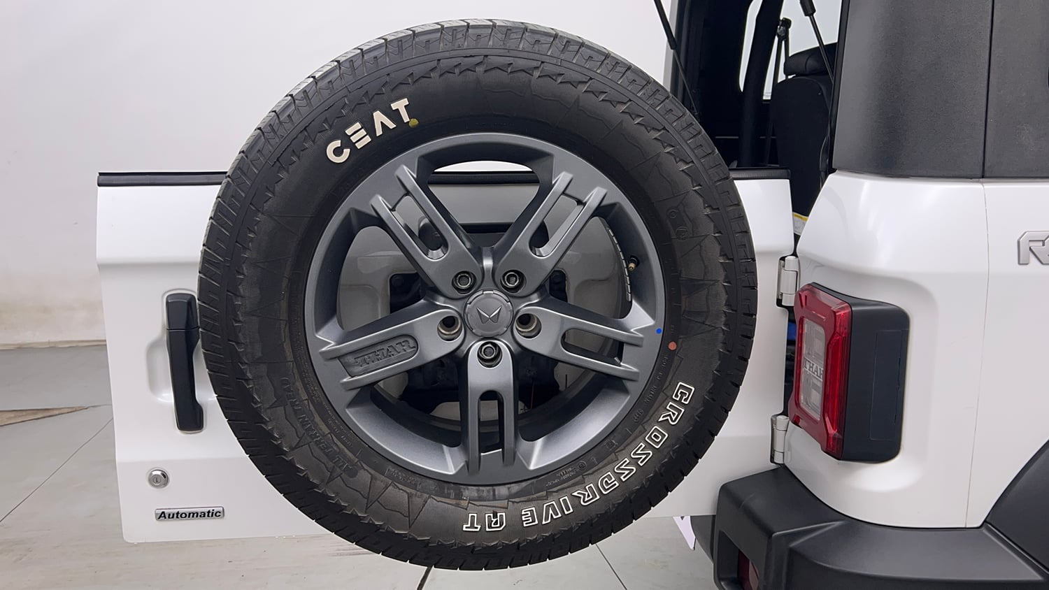 Used 2024 Mahindra Thar LX Hard Top Petrol AT RWD Petrol Automatic tyres SPARE TYRE VIEW