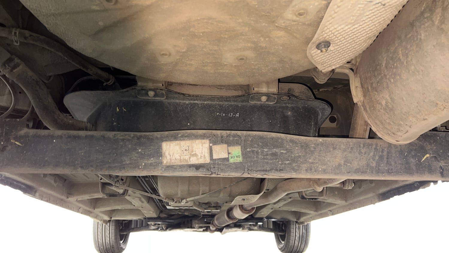 Used 2018 Mahindra KUV100 NXT K6 Plus 6 STR Petrol Manual extra REAR UNDERBODY VIEW (TAKEN FROM REAR)