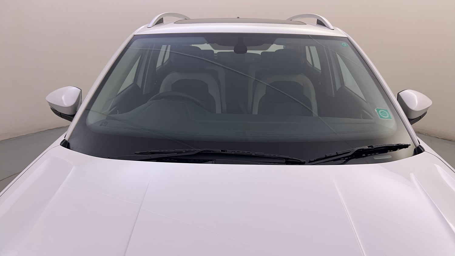 Used 2022 Volkswagen Taigun Topline 1.0 TSI AT Petrol Automatic exterior FRONT WINDSHIELD VIEW