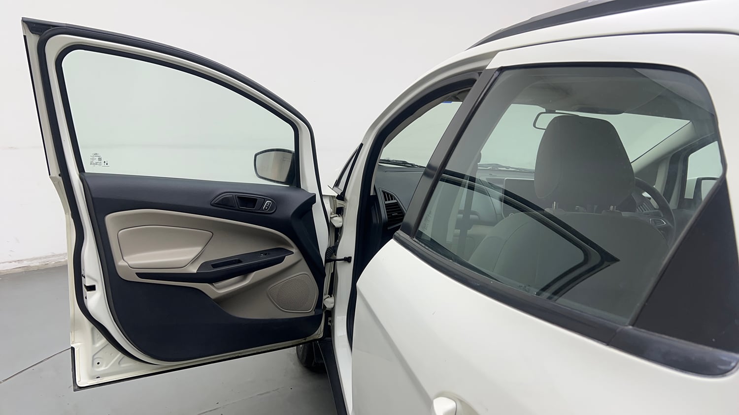Used 2021 Ford EcoSport Trend 1.5L Ti-VCT Petrol Manual interior LEFT FRONT DOOR OPEN VIEW