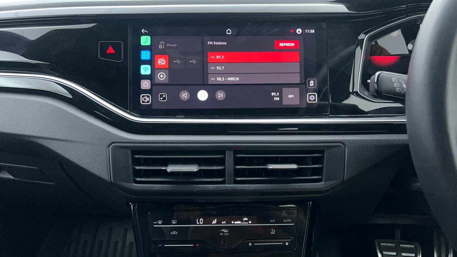 Used 2025 Volkswagen Virtus GT Line 1.0 TSI AT Petrol Automatic interior MUSIC SYSTEM & AC CONTROL VIEW