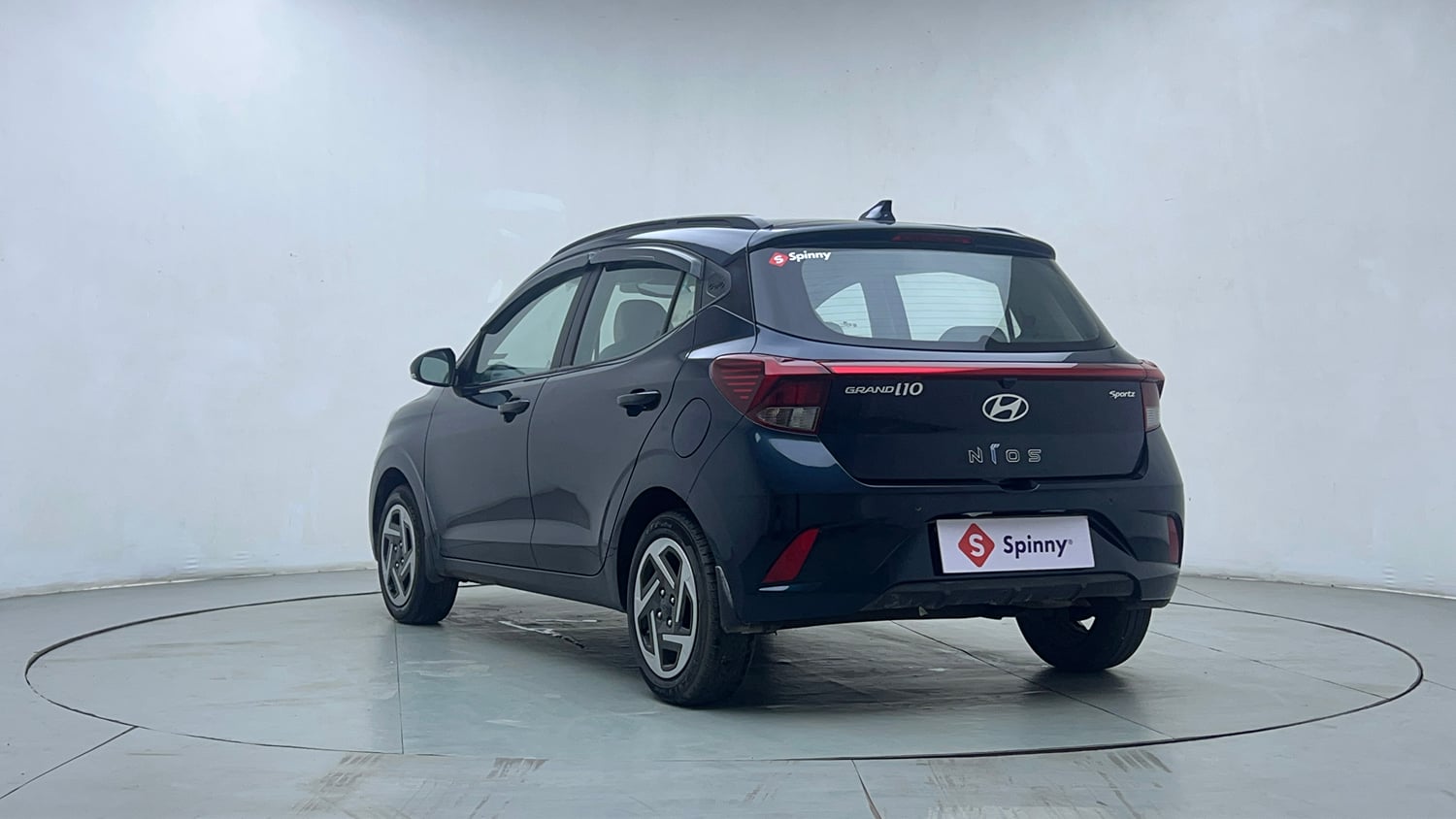 Used 2024 Hyundai Grand i10 Nios Sportz 1.2 Kappa AMT Petrol Automatic exterior LEFT REAR CORNER VIEW