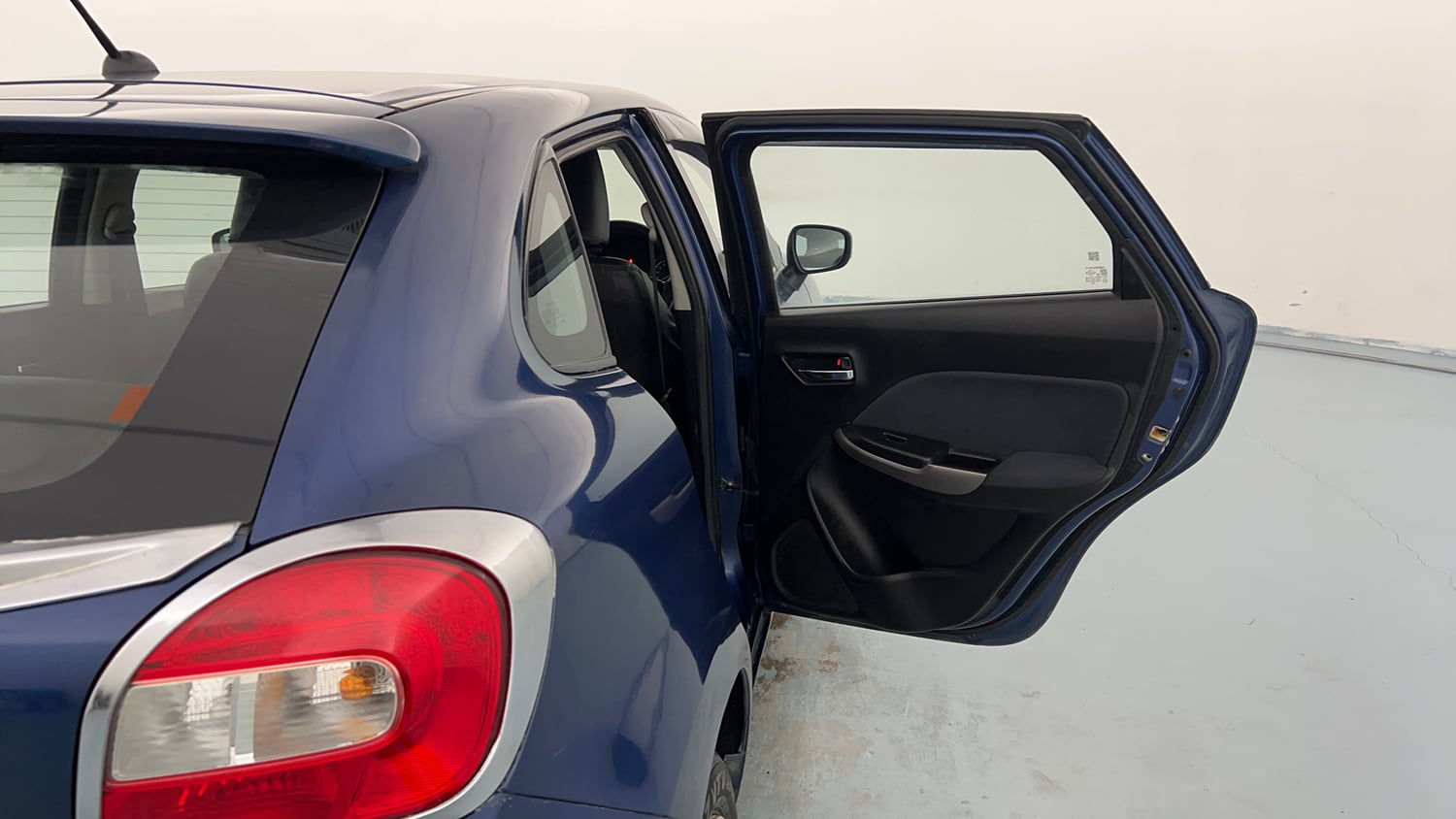 Used 2021 Maruti Suzuki Baleno Delta Petrol Manual interior RIGHT REAR DOOR OPEN VIEW