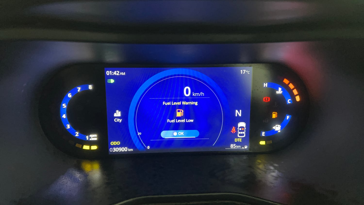Used 2024 Tata Nexon Creative 1.2 Revotron Petrol 6AMT DT Petrol Automatic interior CLUSTERMETER VIEW
