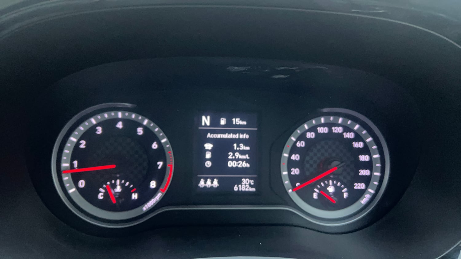 Used 2024 Hyundai Grand i10 Nios Sportz 1.2 Kappa AMT Petrol Automatic interior CLUSTERMETER VIEW