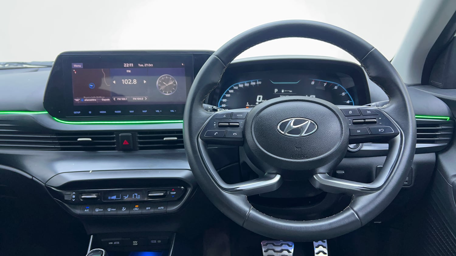 Used 2021 Hyundai New i20 Asta (O) 1.0 Turbo DCT Petrol Automatic interior STEERING VIEW