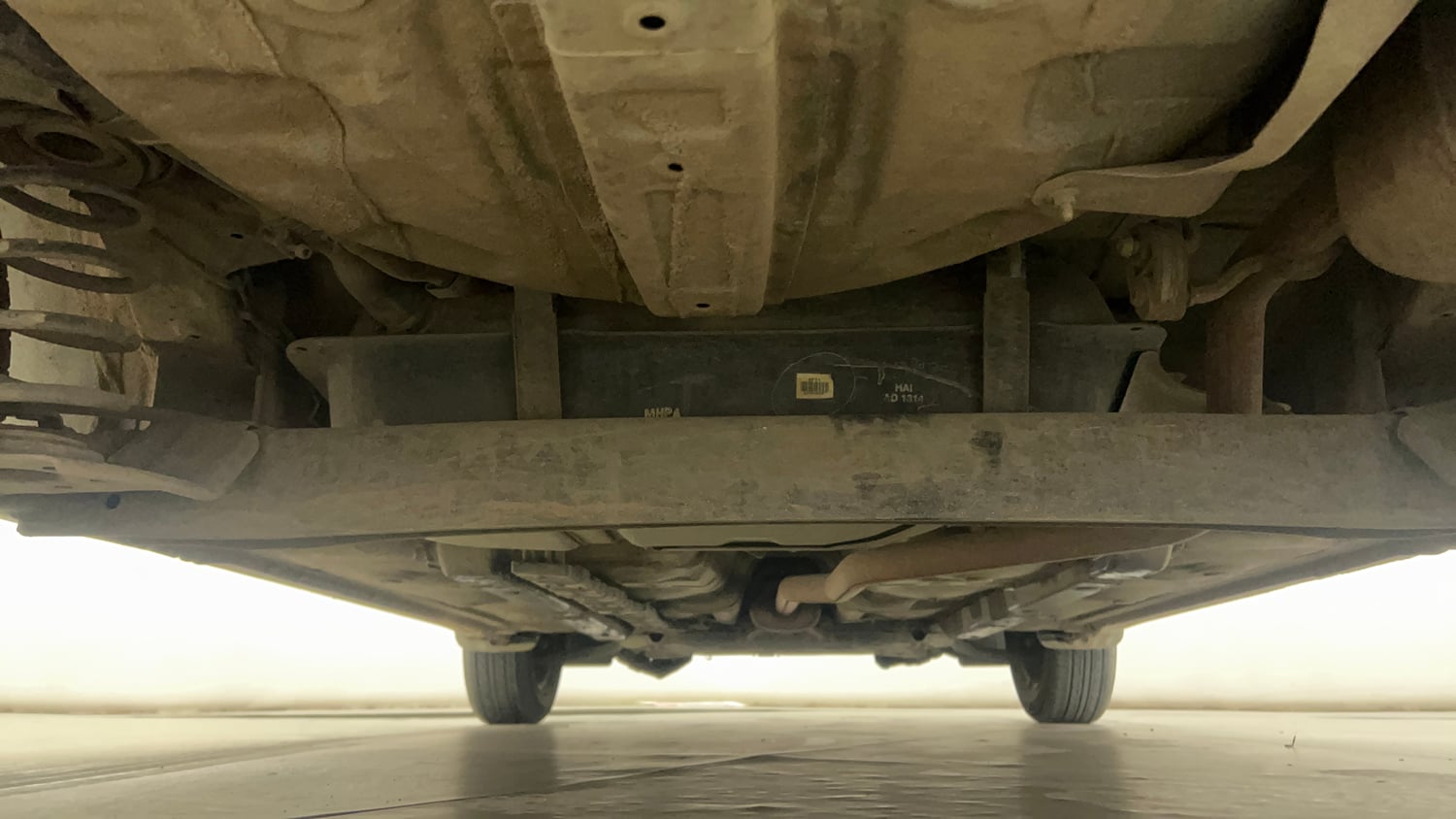 Used 2017 Hyundai Grand i10 Magna AT 1.2 Kappa VTVT Petrol Automatic extra REAR UNDERBODY VIEW (TAKEN FROM REAR)