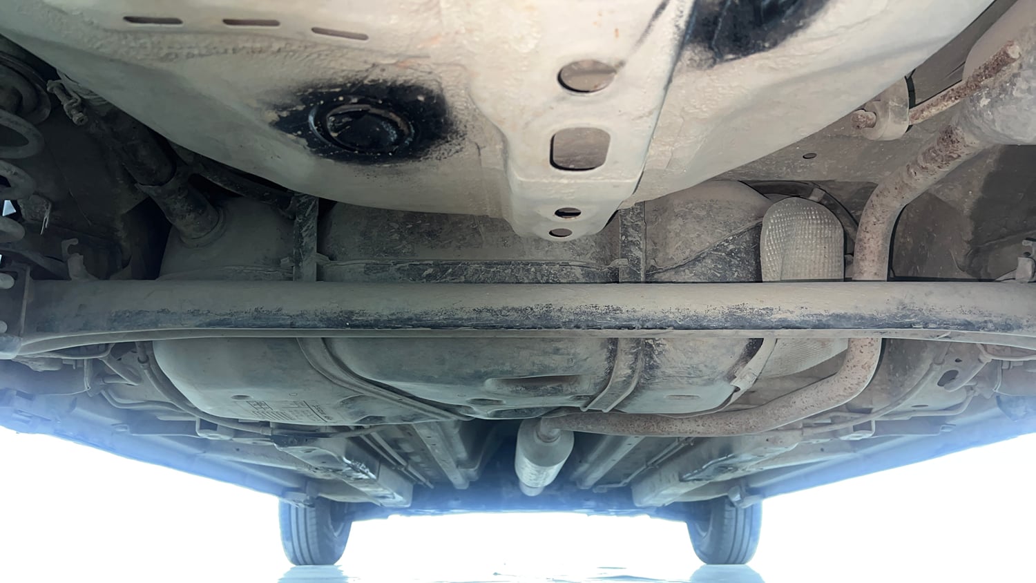Used 2014 Maruti Suzuki Swift LXi Petrol Manual extra REAR UNDERBODY VIEW (TAKEN FROM REAR)