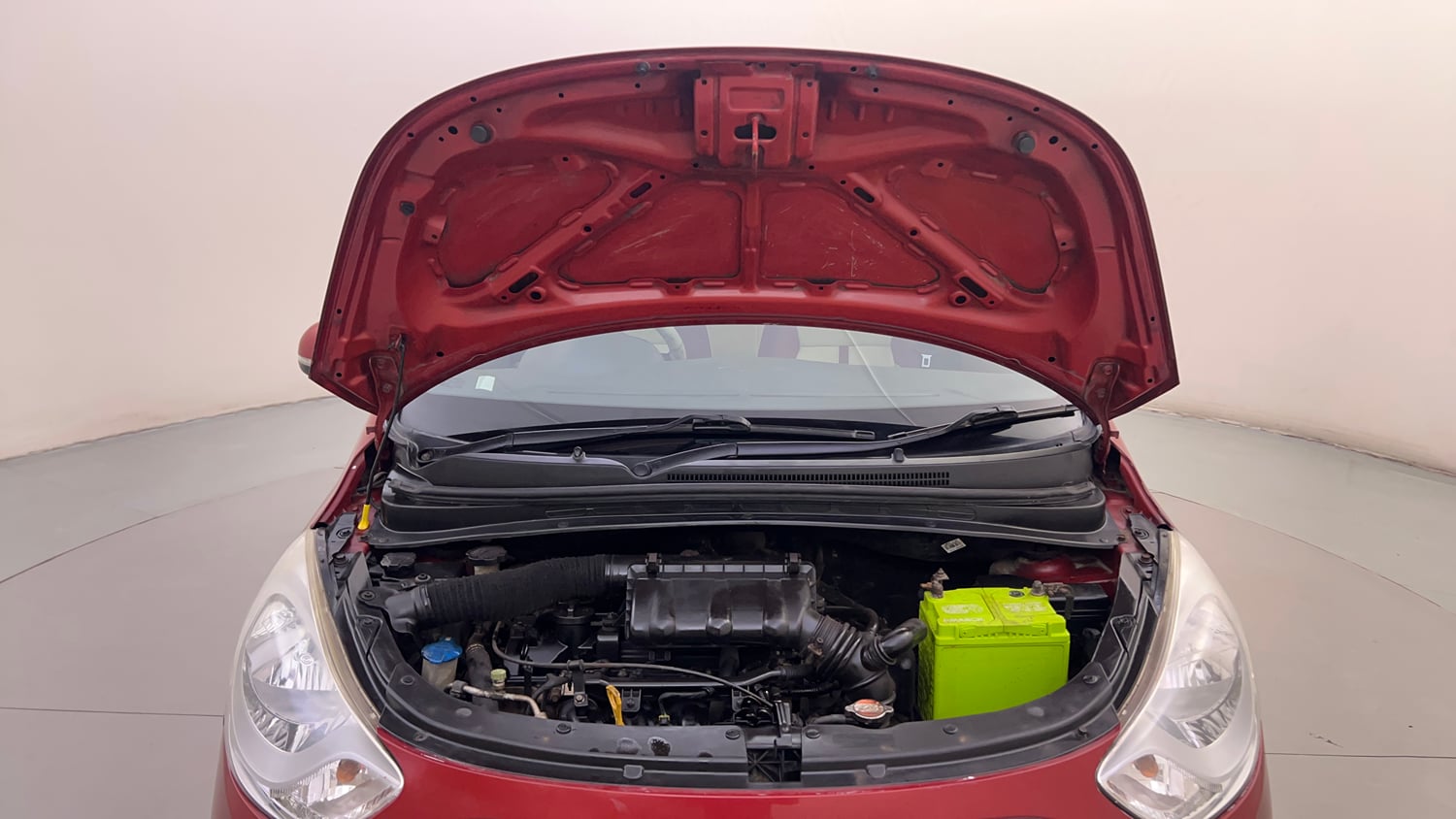Used 2012 Hyundai i10 Sportz 1.2 Kappa2 Petrol Manual engine ENGINE & BONNET OPEN FRONT VIEW